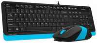 A4Tech Клавиатура + мышь A4 Fstyler F1010 клав: черный / синий мышь: черный / синий USB Multimedia