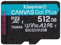 Карта памяти Kingston micro SDXC 512Gb Canvas Go Plus UHS-I U3 A2 (170 / 90 MB / s)