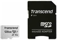 Карта памяти Transcend microSDXC 300S Class 10 UHS-I U3 (95 / 45MB / s) 128GB + ADP