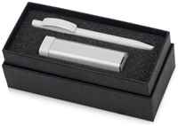 Yoogift Подарочный набор White top с ручкой и зарядным устройством, белый