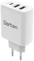 Зарядное устройство сетевое Dorten 3-Port USB Smart ID Wall Quick Charger QC4+/PD3.0+ 37W 5.4A