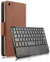 Чехол.ру Клавиатура MyPads для Huawei MediaPad M3 Lite 8 (CPN-W09/AL00) съёмная беспроводная Bluetooth в комплекте c кожаным чехлом и пластиковыми наклейк...