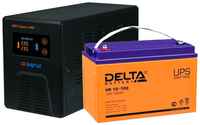 Интерактивный ИБП Энергия Гарант 1000 в комплекте с аккумулятором Delta DTM 12100L 600 Вт / 100 А*Ч