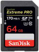 Карта памяти SanDisk SDXC Extreme Pro Class 10 UHS-I U3 (170 / 90MB / s) 64GB