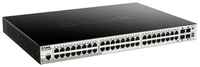 Коммутатор D-link DGS-1510-52XMP / A1A SmartPro, 48x10 / 100 / 1000Base-T PoE (бюджет 370 Вт) ,4x10GBase-X SFP+, Stackable