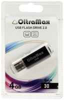Флешка OltraMax 30, 4 Гб, USB2.0, чт до 15 Мб / с, зап до 8 Мб / с, чёрная (комплект из 3 шт)