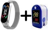 Умные часы BandRate Smart BRSM66BSWB-SET2 с пульсометром, трекером сердечного ритма, мониторингом сна