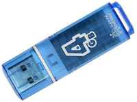Флешка Smartbuy Glossy, 4 Гб, USB2.0, чт до 25 Мб / с, зап до 15 Мб / с, синяя