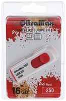 Флешка OltraMax 250, 16 Гб, USB2.0, чт до 15 Мб / с, зап до 8 Мб / с, красная