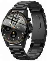 Смарт часы наручные мужские круглые KingWear LW09 умные смартчасы, фитнес браслет с пульсометром, для андроид и айфона, с металлическим ремешком