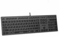 Клавиатура A4Tech Fstyler FX60 серый USB slim Multimedia LED