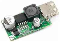 Понижающий преобразователь напряжения DC-DC GSMIN LM2596HV 3А (вход 9-48В выход 5В) модуль зарядного устройства USB