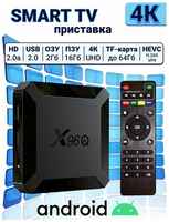 Смарт ТВ приставка, ТВ бокс X96Q (Андроид 10, 4К, 2 / 16 Гб)  /  TV BOX  /  Андроид приставка