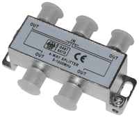 Антенный сплиттер/делитель ТВ-сигнала REXANT на 4 выхода под F-разъемы, 5-1000 МГц