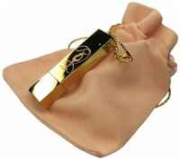 Подарочный USB-накопитель подвеска на цепочке с гравировкой гимнастика золото 8GB, с бархатным мешочком
