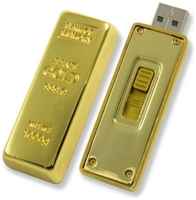 Подарочный USB-накопитель слиток золота 60 мм 16GB