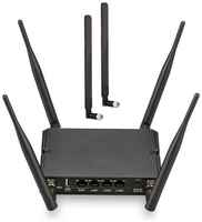 Kroks Rt-Cse m6-G гигабитный роутер с модемом LTE cat.6 до 300Мбит / сек, WiFi 2,4+5 ГГц, 2*SMA-female + 6 антенн 5dBi (4 для Wi-Fi и 2 для 3G / 4G / LTE)