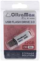 Флешка 230, 32 Гб, USB2.0, чт до 15 Мб / с, зап до 8 Мб / с, белая