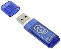 Флеш-диск 8 GB, SMARTBUY Glossy, USB 2.0, синий, SB8GBGS-B 4690626001190
