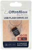 Флешка OltraMax 50, 16 Гб, USB2.0, чт до 15 Мб/с, зап до 8 Мб/с, чёрная