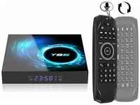 T 95 Комплект: Смарт ТВ приставка T95 Android 10 4/32 ГБ Smart TV Box Allwinner H616 Quad-core 4K Media Player + Беспроводная клавиатура Air Mouse G7V PRO