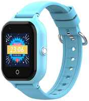 Детские умные смарт часы телефон 4G с GPS трекером WhatsApp симкартой виброзвонком и видеосвязью SMARUS kids KW4 синие для детей в школу