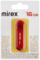 Флешка Mirex CANDY , 16 Гб , USB2.0, чт до 25 Мб/с, зап до 15 Мб/с, красная