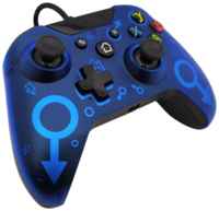 GAMEPADS Геймпад проводной матово-синий с символом Марса для Xbox One, PS3 и ПК