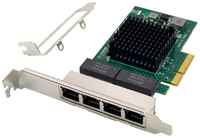 Сетевая карта PCIe x1 (BCM5719) 4 x RJ45 Gigabit Ethernet | ORIENT XWT-BM19L4PE4
