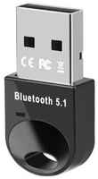 Sellerweb Bluetooth 5.1 + EDR адаптер для компьютера, ПК, ноутбука, беспроводных наушников, Windows / Linux, блютус