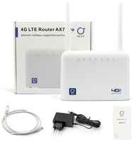 Olax AX7 Pro 3G/4G LTE стационарный роутер с антеннами 2*5dBi + аккумулятор 5000мАч, Ethernet 1000Мбит/сек