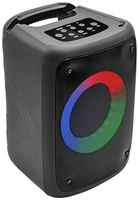 Perfeo Bluetooth-колонка ″DISCO RING″ 4″ LED, FM, MP3 USB/microSD, AUX, TWS, MIC, 10Вт, черная