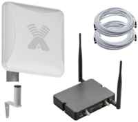 NETGIM Комплект интернет 3G/4G Дача-Стандарт (Роутер Kroks Rt-Cse DS m4, с антенной Petra BB MIMO 15 дБ)