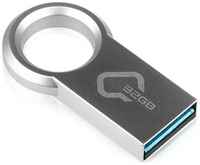 Флешка Qumo Ring, 32 Гб, USB3.0, металлик