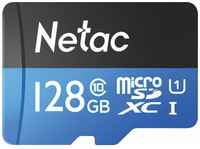 Карта памяти microSDXC 128 ГБ NETAC P500 Standard, UHS-I U1, 90 Мб / с (class 10), адаптер, NT02P500STN-128G-R