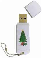 Подарочный USB-накопитель брелок С елочкой новогодняя флешка 16GB