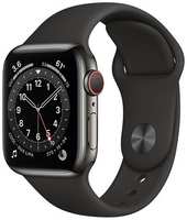 Умные часы Apple Watch Series 6 40 мм Steel Case GPS + Cellular, графит / черный