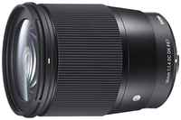 Объектив Sigma AF 16mm f / 1.4 DC DN Contemporary Canon EF-M, черный