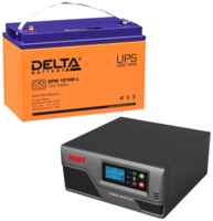 Резервный ИБП Must EP20-300 PRO в комплекте с аккумулятором Delta DTM 12100 L 12V 300Вт/100 А*Ч