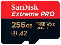 Карта памяти SanDisk microSDXC 128 ГБ Class 10, V30, A2, UHS-I U3, R 160 МБ / с, адаптер на SD, 1 шт., черный / красный