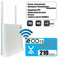 Комплект с безлимитным интернетом и раздачей, Wi-Fi Роутер ZTE MF286 с антеннами + тариф yota за 210р/мес