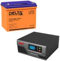 Резервный ИБП Must EP20-1000 PRO в комплекте с аккумулятором Delta DTM 1275 L 12V 1000Вт/75А*Ч