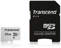 Transcend microSDHC 300S UHS-I Class U1 32 GB карта памяти с адаптером