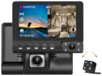 LIDER Mobile Автомобильный видеорегистратор Full HD 1080p / с тремя камерами / с G-сенсором / мониторинг парковки