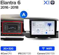 Штатная магнитола Teyes X1 Wi-Fi Hyundai Elantra 6 2015-2018 9″ Вариант A