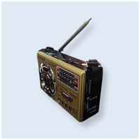 Радиоприемник Waxiba XB-321URT (FM / USB / MP3 / TF) фонарик (золотой)