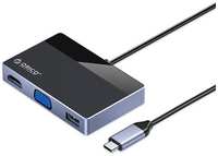 USB-концентратор ORICO DM-7P, разъемов: 2, 16 см, черный