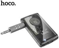 Hoco Прозрачный автомобильный AUX Bluetooth 5,0 приемник микрофона адаптер громкой связи в автомобиле для наушников передатчик приемник, Красный