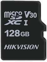 Карта памяти microSDXC V30 Hikvision C1 128 ГБ, 92 МБ / с, Class 10, HS-TF-C1(STD) / 128G / ZAZ01X00 / OD, 1 шт, переходник без адаптера