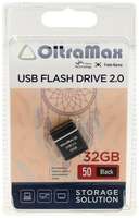 Флешка OltraMax 50, 32 Гб, USB2.0, чт до 15 Мб / с, зап до 8 Мб / с, чёрная